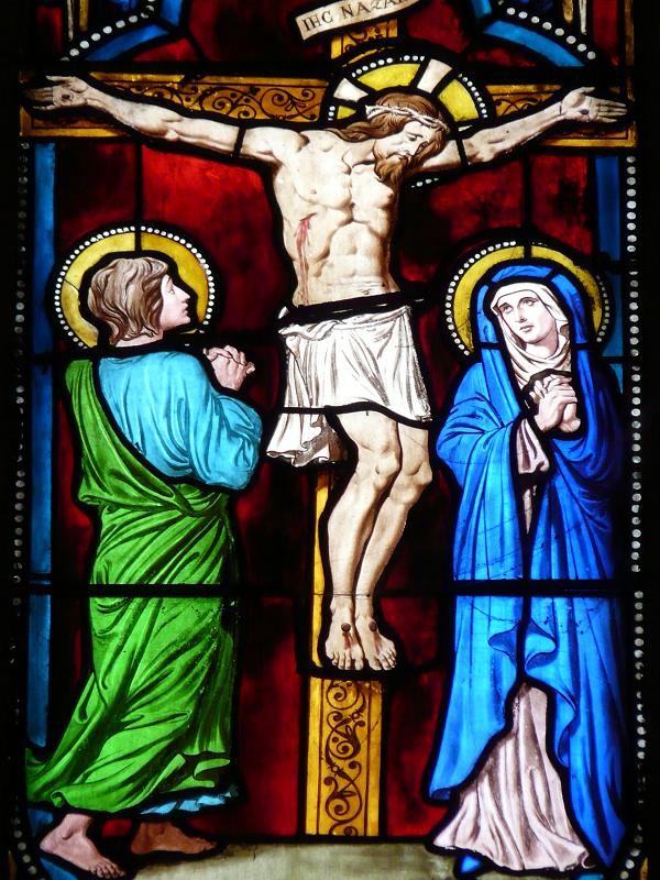 vitrail lorraine-crucifixion-XII-siecle-eglise-ste-segolene-de-metz