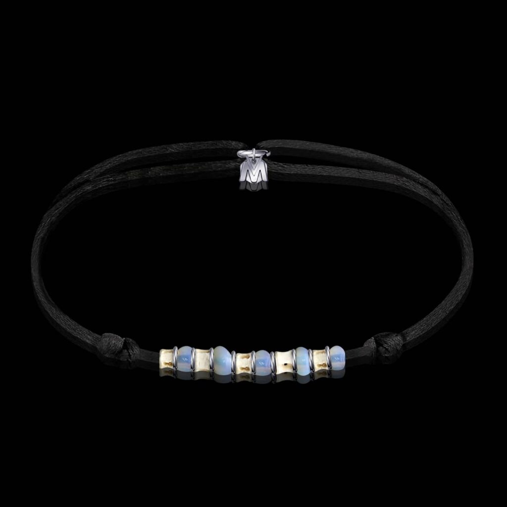 Bracelet chasseur cueilleur verre de Murano Michael Vessiere