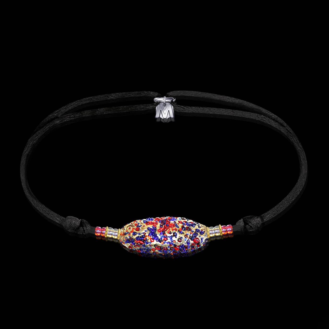 bracelet-celebration-feuille-or-murano