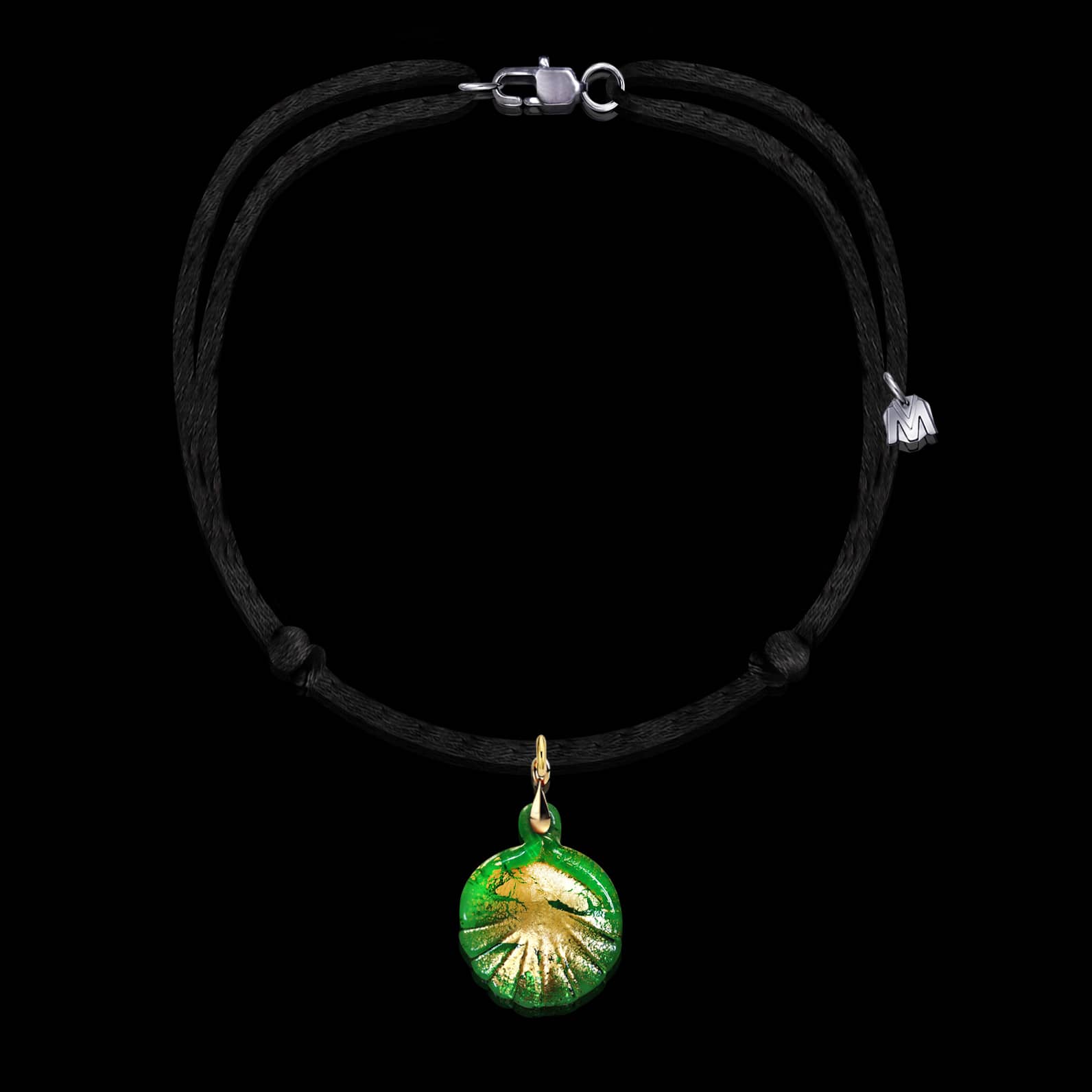 collier-venus-vert-murano-or